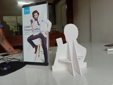 vivo cutout standee for a smartphone campaign