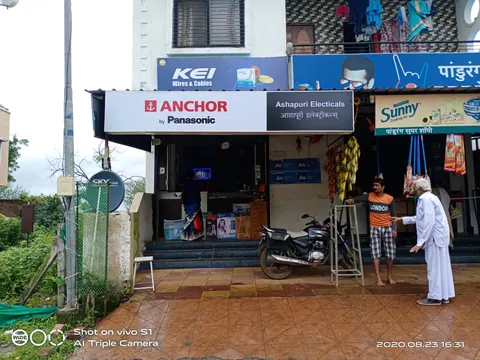 Anchor by Panasonic shop board above an electrical store